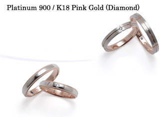 ロマンティックブルー・プラチナ900/K18ピンクゴールド ダイヤモンド